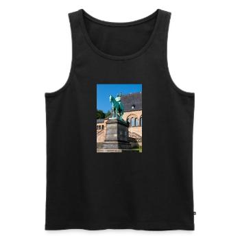 Reiterstandbild Wilhelms I. in der Kaiserpfalz - Männer Premium Bio Tank Top - Schwarz - Vorne - AI Model Male 178 light (178cm)