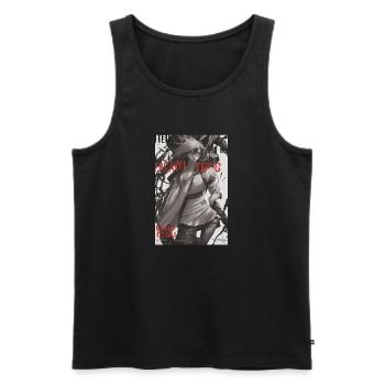 Affiche d’anime cinématographique épique - Débardeur bio Premium Homme - noir - Devant - AI Model Male 178 light (178cm)