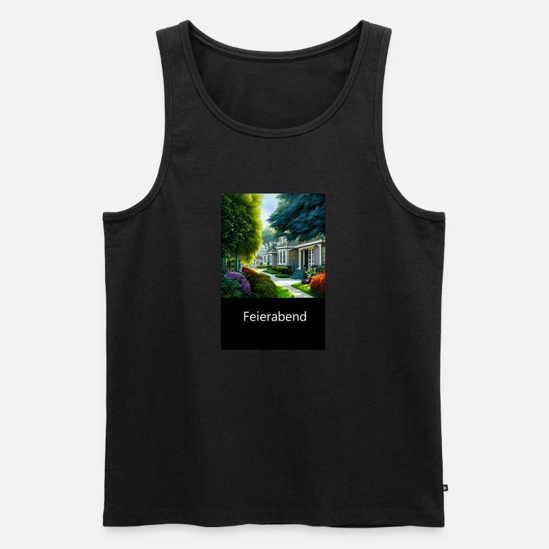 Endlich Feierabend - Männer Premium Bio Tank Top - Schwarz
