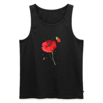 Blumen - Männer Premium Bio Tank Top - Schwarz - Vorne - Michal (187cm)