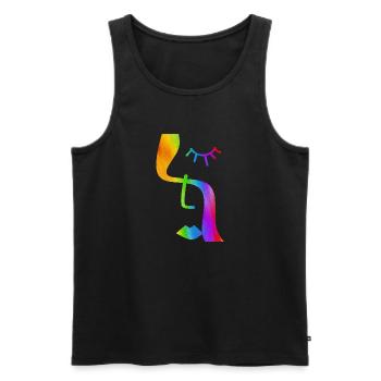 Mode Niedlich Vintage Stil Trendy 90er Jahre Lustig Vogue - Männer Premium Bio Tank Top - Schwarz - Vorne - AI Model Male 178 light (178cm)