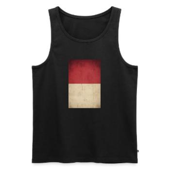 Drapeau « Indonésie » - Débardeur bio Premium Homme - noir - Devant - Michal (187cm)