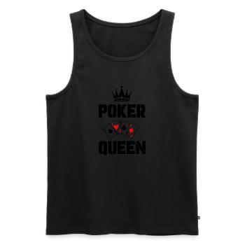 poker queen - Männer Premium Bio Tank Top - Schwarz - Vorne - Michal (187cm)