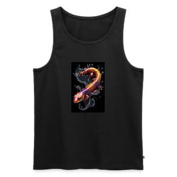 Salamandre #3 - Débardeur bio Premium Homme - noir - Devant - Michal (187cm)