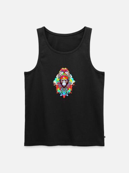mera street art monkey three - Männer Premium Bio Tank Top - Schwarz