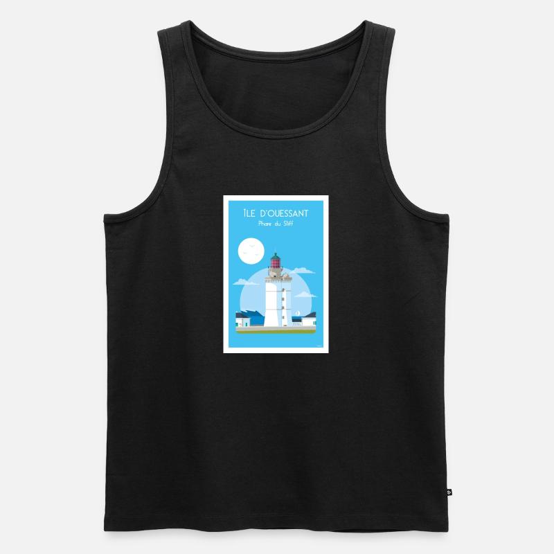 STEIFER LEUCHTTURM - Männer Premium Bio Tank Top - Schwarz