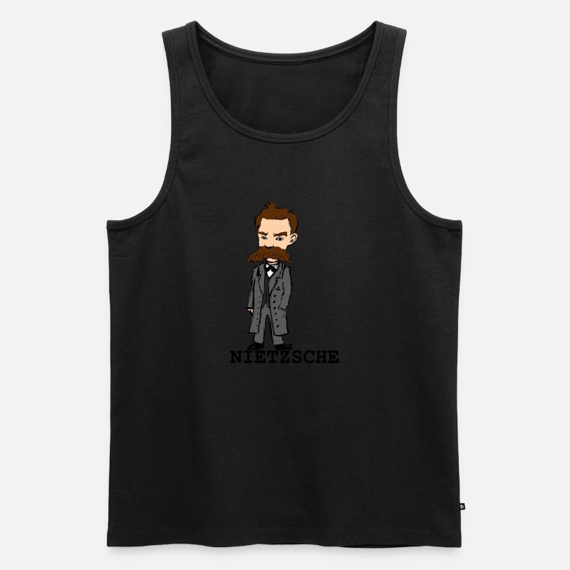 Nietzsche - Männer Premium Bio Tank Top - Schwarz