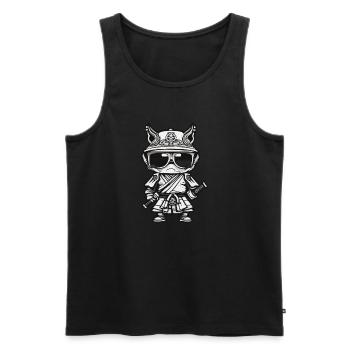 Samurai / Japanisch / Harakiri / Katana / Mann - Männer Premium Bio Tank Top - Schwarz - Vorne - Michal (187cm)