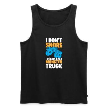 Monster Truck - Débardeur bio Premium Homme - noir - Devant - AI Model Male 178 light (178cm)