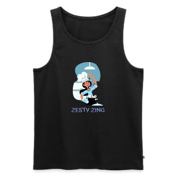 Chef Cook Kitchen Culinary Retro Bake Restaurant - Men's Premium Organic Tank Top - black - Front - AI Model Male 178 light (178cm)