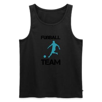 Équipe de football - Débardeur bio Premium Homme - noir - Devant - AI Model Male 178 light (178cm)