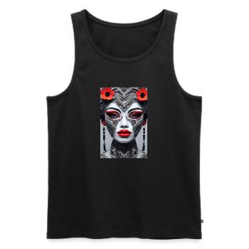 Asiatische Schönheit#9 - Männer Premium Bio Tank Top - Schwarz - Vorne - AI Model Male 178 light (178cm)