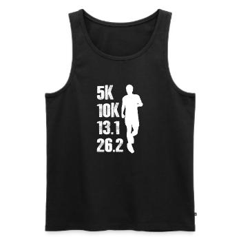 Marathon Courir Jogging - Débardeur bio Premium Homme - noir - Devant - Michal (187cm)