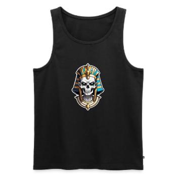 Pharaoh- Mummy - Egypt - Men's Premium Organic Tank Top - black - Front - AI Model Male 178 light (178cm)