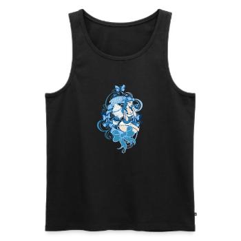 ou lala - Männer Premium Bio Tank Top - Schwarz - Vorne - AI Model Male 178 light (178cm)