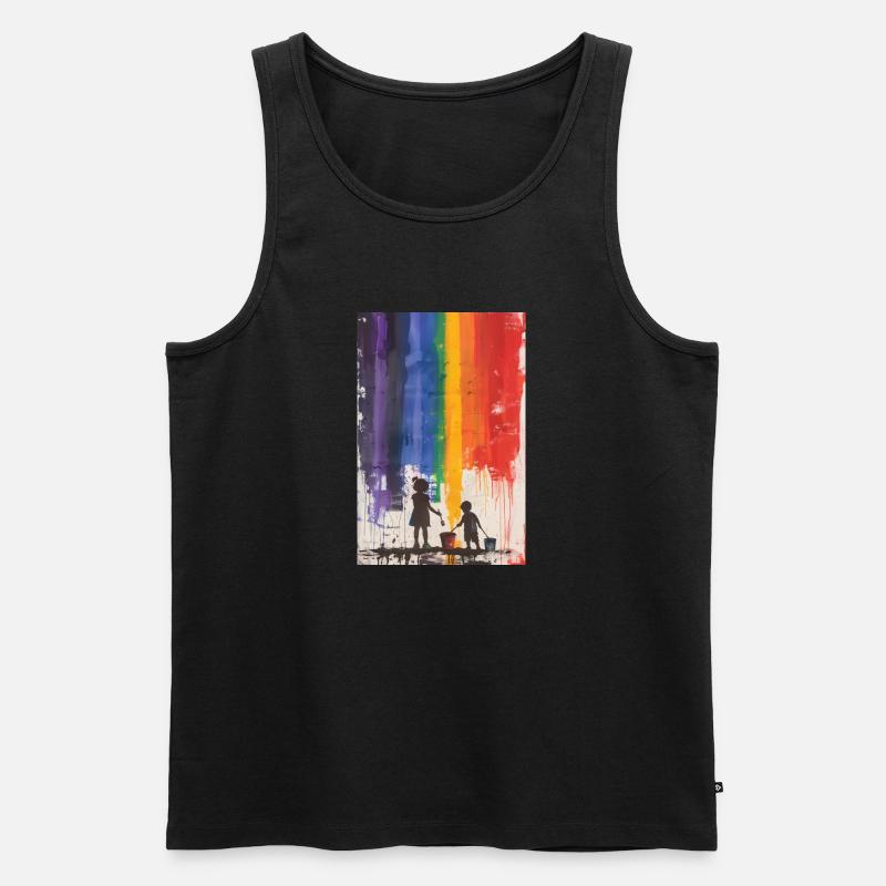 Farbenfroh - Männer Premium Bio Tank Top - Schwarz