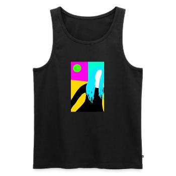 Project Capture 95 - Männer Premium Bio Tank Top - Schwarz - Vorne - AI Model Male 178 light (178cm)