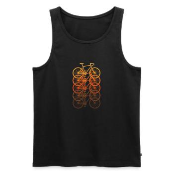 Bicycle Road Bike Vintage Retro - Men's Premium Organic Tank Top - black - Front - AI Model Male 178 light (178cm)