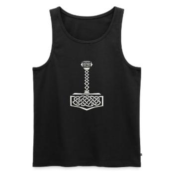 Mjolnir - Men's Premium Organic Tank Top - black - Front - Michal (187cm)
