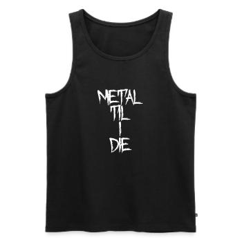 Metal Til I Die - Men's Premium Organic Tank Top - black - Front - Michal (187cm)