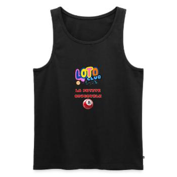 LOTO - BINGO - 8 - LA PETITE COUGOURLE - Débardeur bio Premium Homme - noir - Devant - AI Model Male 178 light (178cm)