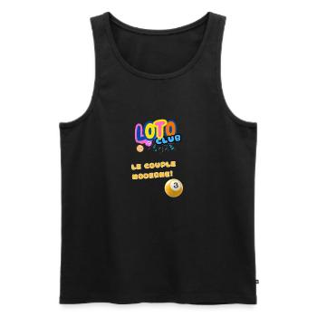 LOTO - BINGO - 3 - LE COUPLE MODERNE - Débardeur bio Premium Homme - noir - Devant - Michal (187cm)
