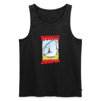 Bungee Jumping - Männer Premium Bio Tank Top - Schwarz - Vorne - AI Model Male 178 light (178cm)