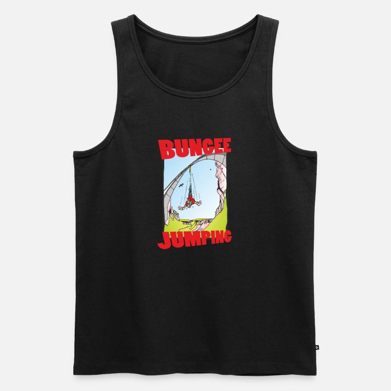 Bungee Jumping - Männer Premium Bio Tank Top - Schwarz