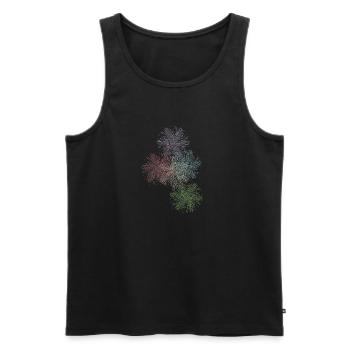 5 Feder-Sonnen - Männer Premium Bio Tank Top - Schwarz - Vorne - AI Model Male 178 light (178cm)
