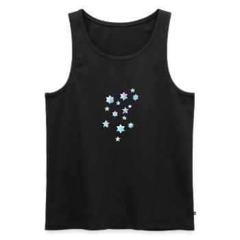 Sterne,bunt,Zeichnung,Graffiti,Malerei - Männer Premium Bio Tank Top - Schwarz - Vorne - Michal (187cm)
