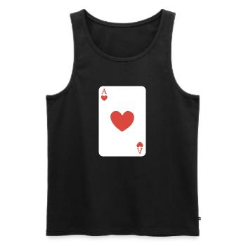 Herz-Ass - Männer Premium Bio Tank Top - Schwarz - Vorne - AI Model Male 178 light (178cm)