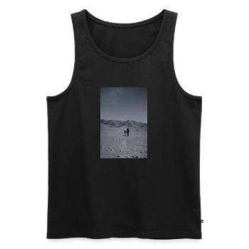 Astronauten bei der Monderkundung Lunar - Männer Premium Bio Tank Top - Schwarz - Vorne - AI Model Male 178 light (178cm)
