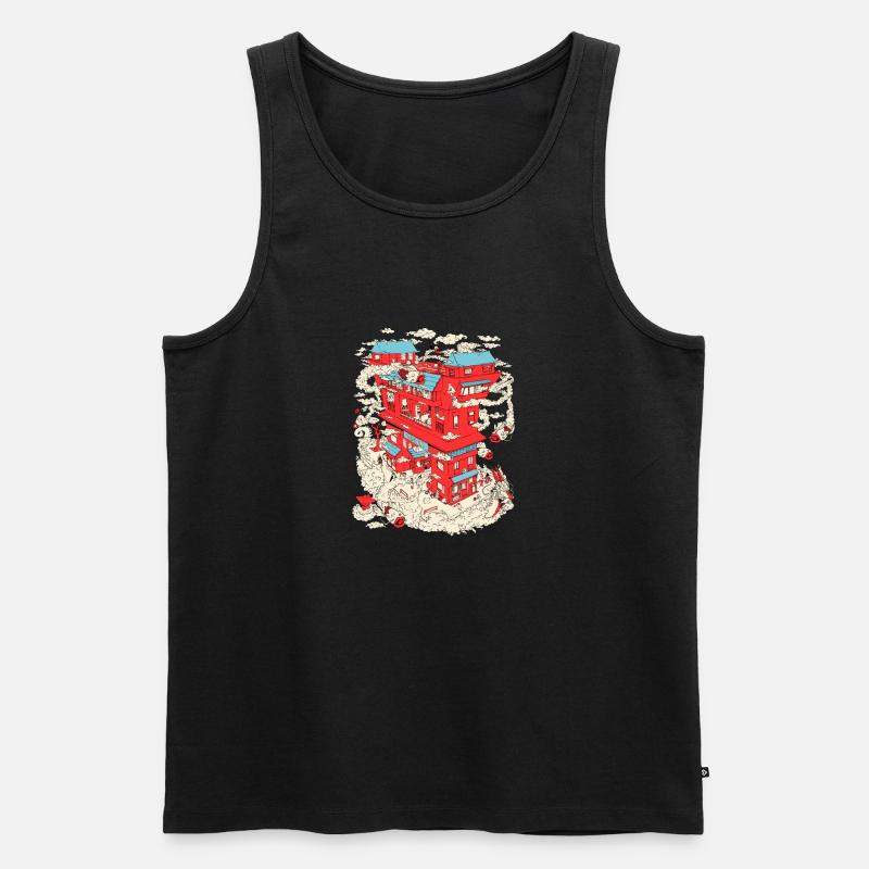 Das Shinto-Viertel - Männer Premium Bio Tank Top - Schwarz