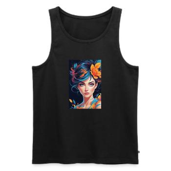 Eden - Männer Premium Bio Tank Top - Schwarz - Vorne - Michal (187cm)