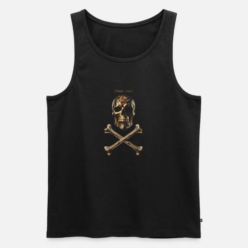 Schädelknochen - Männer Premium Bio Tank Top - Schwarz