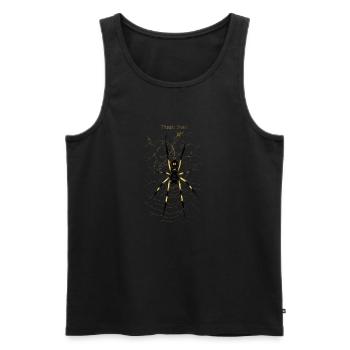 SPIDER - Débardeur bio Premium Homme - noir - Devant - AI Model Male 178 light (178cm)