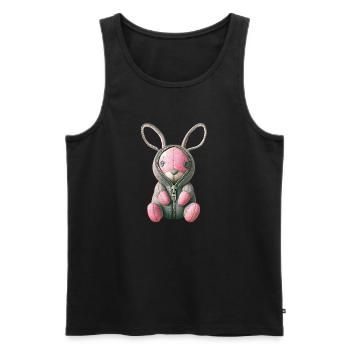 Rosa Häschen - Männer Premium Bio Tank Top - Schwarz - Vorne - AI Model Male 178 light (178cm)