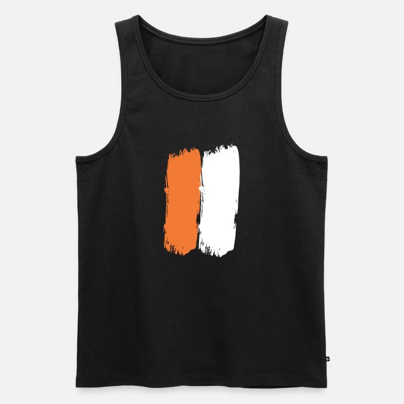 Weisse Orange - Männer Premium Bio Tank Top - Schwarz