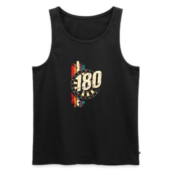 Darts 180 Dartboard Triple Dart Dartpfeil - Men's Premium Organic Tank Top - black - Front - AI Model Male 178 light (178cm)