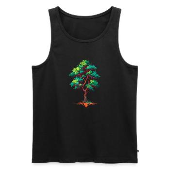 Baum des Lebens - Männer Premium Bio Tank Top - Schwarz - Vorne - AI Model Male 178 light (178cm)