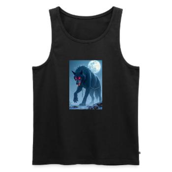Fenrir Monstrous wolf destined to kill Odin during - Men's Premium Organic Tank Top - black - Front - AI Model Male 178 light (178cm)