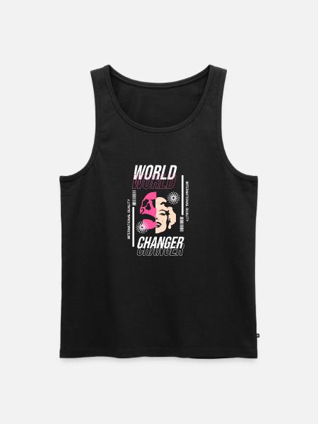 World Changer - Männer Premium Bio Tank Top - Schwarz