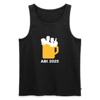 Bier Liga Logo ABI 2025 Maßkrug 1 - Männer Premium Bio Tank Top - Schwarz - Vorne - AI Model Male 178 light (178cm)