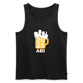 Bier Liga Logo ABI 2025 Maßkrug 6 - Männer Premium Bio Tank Top - Schwarz - Vorne - AI Model Male 178 light (178cm)