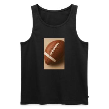 Sports - Rugby, ballon - Débardeur bio Premium Homme - noir - Devant - Michal (187cm)