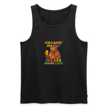 Wie macht der Bär Der macht leer Designs Mallorca - Männer Premium Bio Tank Top - Schwarz - Vorne - AI Model Male 178 light (178cm)