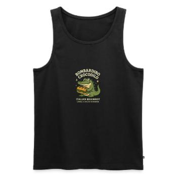 Bombardiro Crocodilo - La Dolce Nonsense - Männer Premium Bio Tank Top - Schwarz - Vorne - AI Model Male 178 light (178cm)