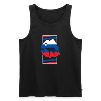 Slowenien - Männer Premium Bio Tank Top - Schwarz - Vorne - Michal (187cm)