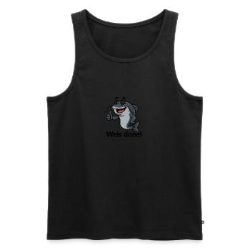 Wels - Männer Premium Bio Tank Top - Schwarz - Vorne - Michal (187cm)