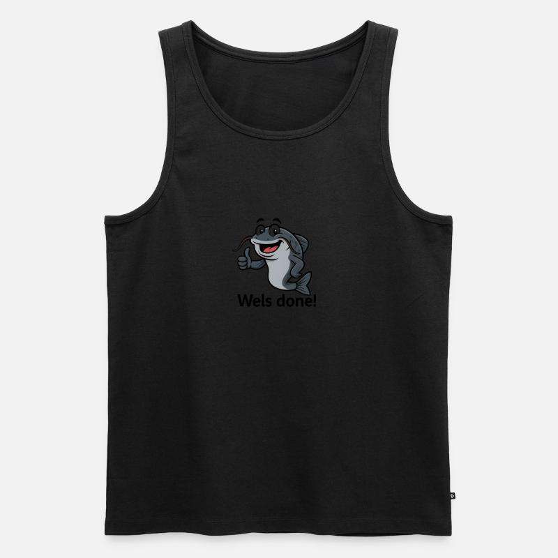 Wels - Männer Premium Bio Tank Top - Schwarz